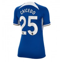 Koszulka piłkarska Chelsea Moises Caicedo #25 Strój Domowy dla kobiety 2023-24 tanio Krótki Rękaw